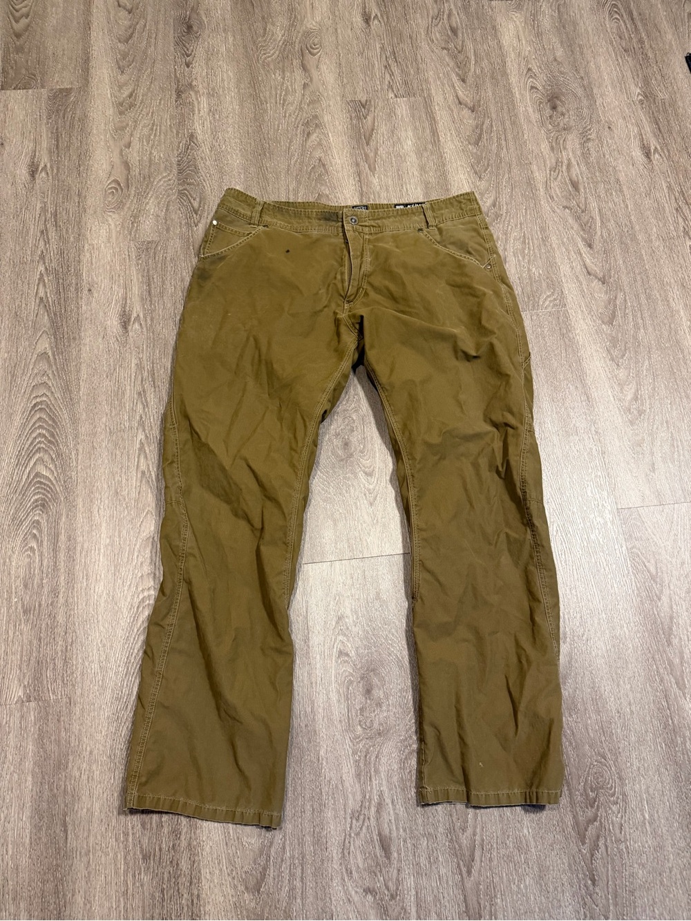 Kuhl Pants Mens 40x32 Vintage Patina Dye Outrage Hiking Trail Khaki Green